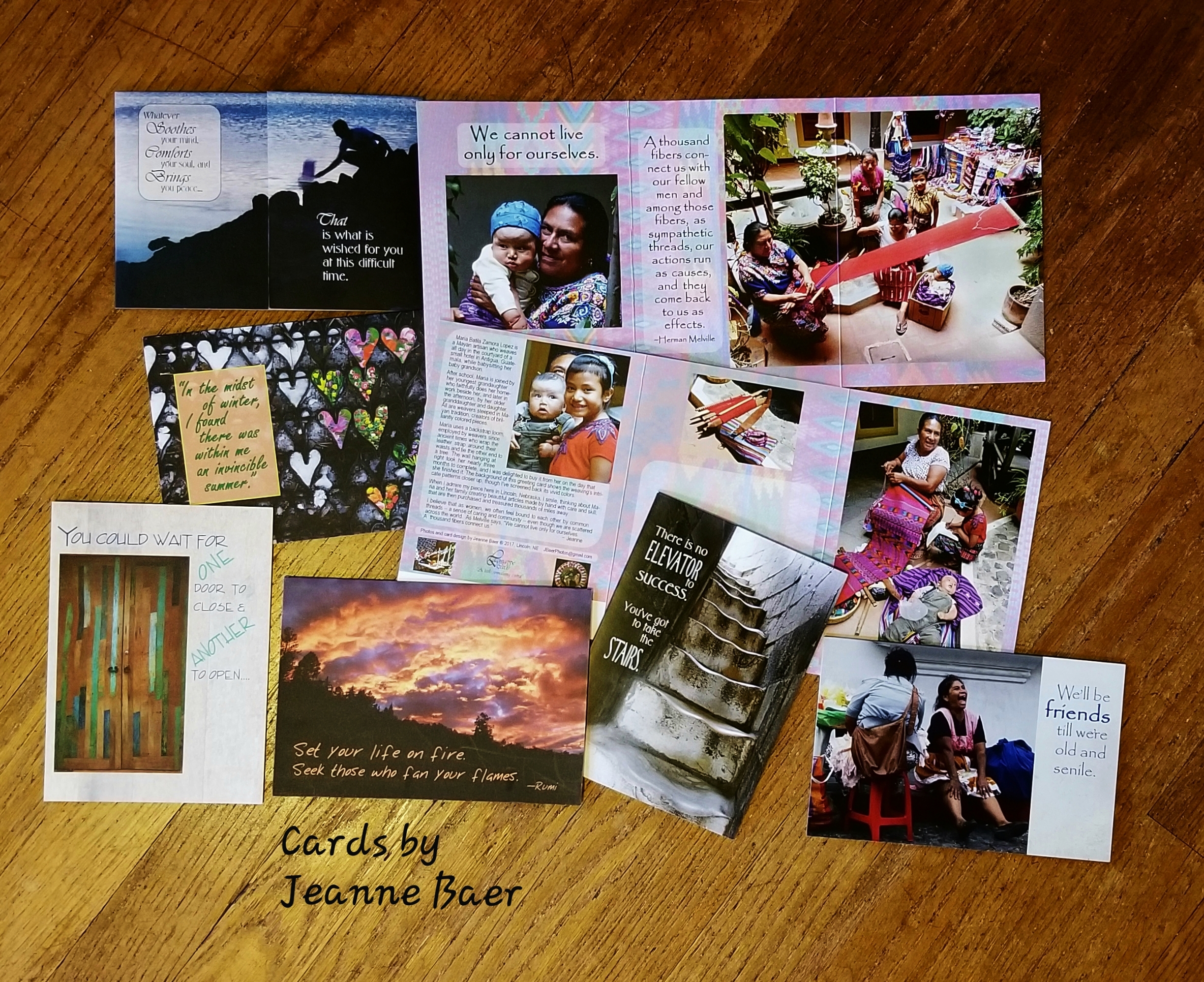 Images of some of Jeanne's personally autographed greeting cards
